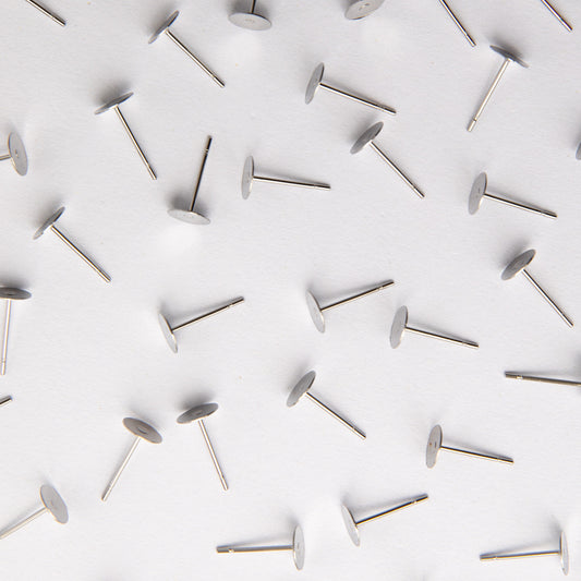 6mm Earring Posts in Stainless Steel (304)