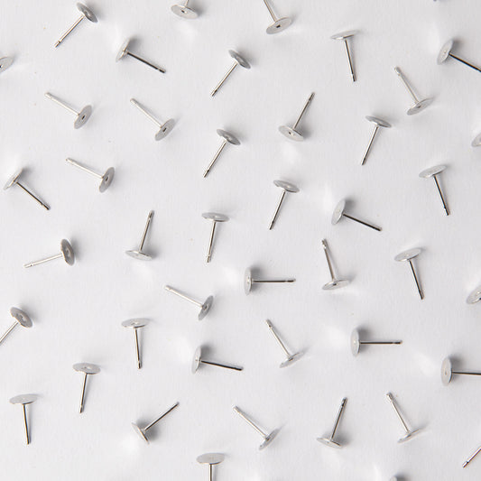 6mm Earring Posts in Surgical Steel (316L)