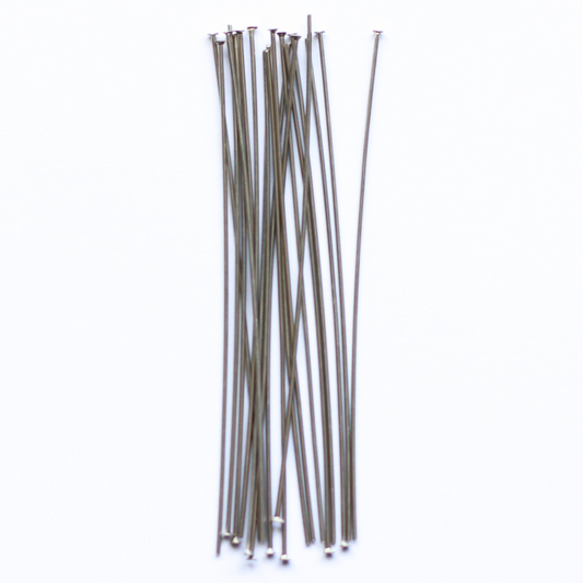 70mm Steel Stainless Steel Head Pins - earring findings for jewellery making