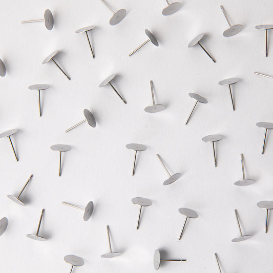 8mm Earring Posts in Stainless Steel (304)