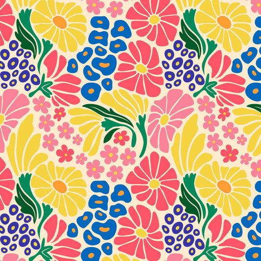 Pattern for printing on leather, acrylic, wood or cork for earring blanks or earring supplies in pattern style - Pattern -  Abstract Floral - 63