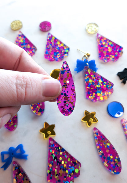 Confetti Dreams - Skinny Teardrop - 1 pair (2pcs)