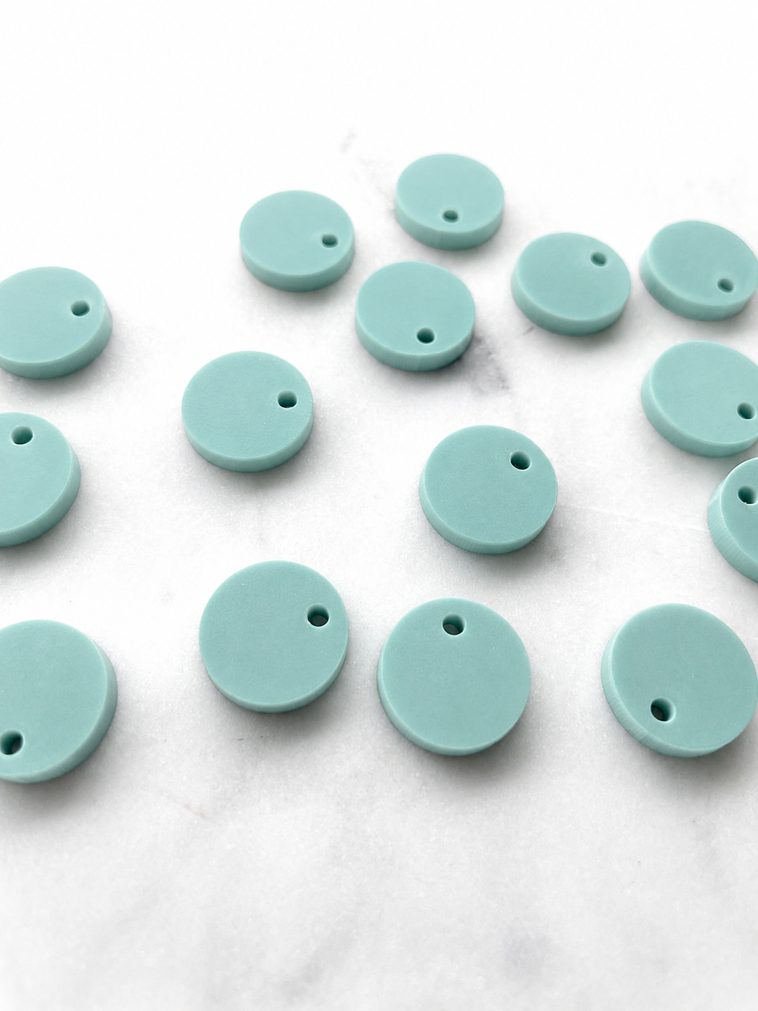 12.5mm or 15mm Aqua Mist Circle Toppers/Studs