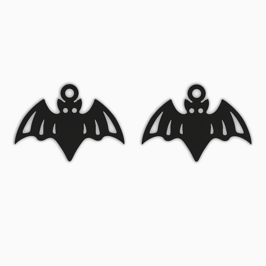 Bat Dangle, Halloween Acrylic Shape - earring findings for jewellery making