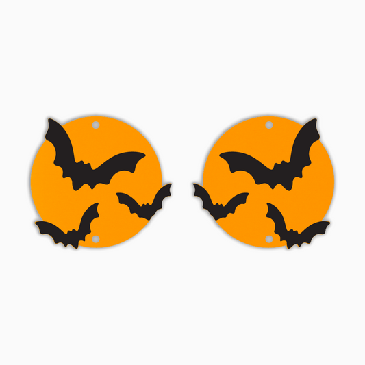Bat Moon, Halloween Acrylic Shape - earring findings for jewellery making