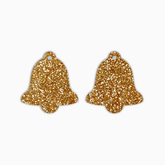 Bell, Christmas Acrylic Shape - earring findings for jewellery making