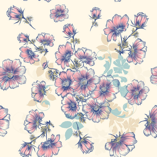 Pattern for printing on leather, acrylic, wood or cork for earring blanks or earring supplies in pattern style - Pattern -  Blooms - 03