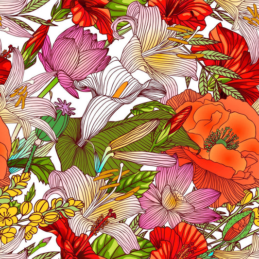 Pattern for printing on leather, acrylic, wood or cork for earring blanks or earring supplies in pattern style - Pattern -  Blooms - 15