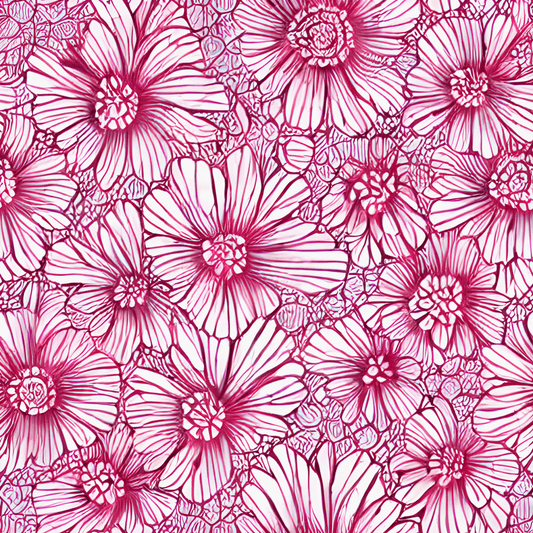 Pattern for printing on leather, acrylic, wood or cork for earring blanks or earring supplies in pattern style - Pattern -  Blooms - 32