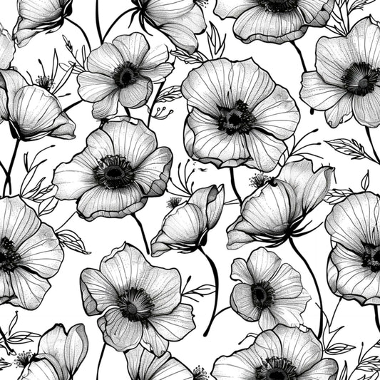 Pattern for printing on leather, acrylic, wood or cork for earring blanks or earring supplies in pattern style - Pattern -  Blooms - 34
