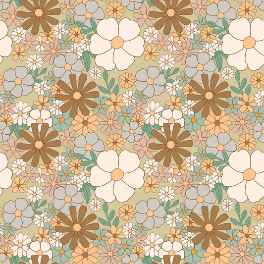 Pattern for printing on leather, acrylic, wood or cork for earring blanks or earring supplies in pattern style - Pattern -  Boho Floral - 01