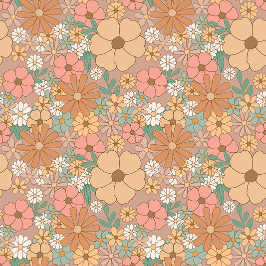 Pattern for printing on leather, acrylic, wood or cork for earring blanks or earring supplies in pattern style - Pattern -  Boho Floral - 02