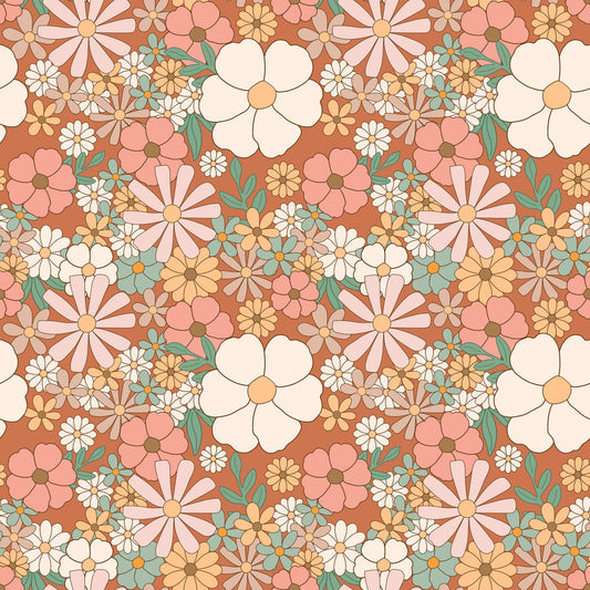 Pattern for printing on leather, acrylic, wood or cork for earring blanks or earring supplies in pattern style - Pattern -  Boho Floral - 03