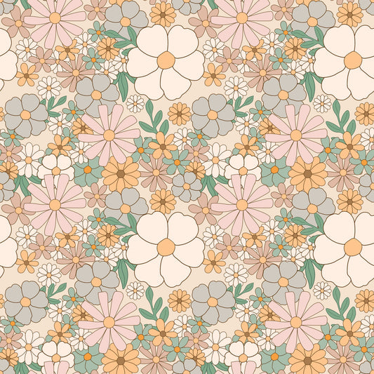 Pattern for printing on leather, acrylic, wood or cork for earring blanks or earring supplies in pattern style - Pattern -  Boho Floral - 04