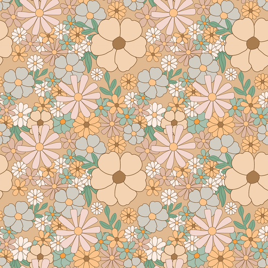 Pattern for printing on leather, acrylic, wood or cork for earring blanks or earring supplies in pattern style - Pattern -  Boho Floral - 05