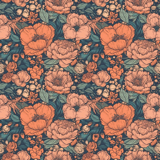 Pattern for printing on leather, acrylic, wood or cork for earring blanks or earring supplies in pattern style - Pattern -  Boho Floral - 07