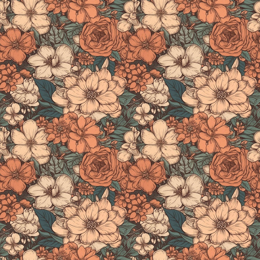 Pattern for printing on leather, acrylic, wood or cork for earring blanks or earring supplies in pattern style - Pattern -  Boho Floral - 08