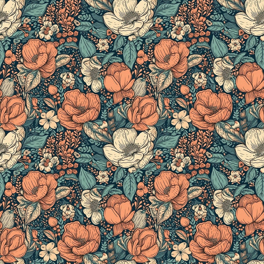 Pattern for printing on leather, acrylic, wood or cork for earring blanks or earring supplies in pattern style - Pattern -  Boho Floral - 09
