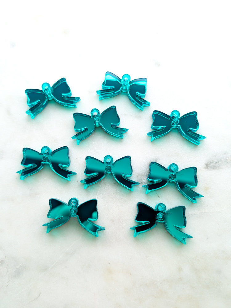 25mm Green Mirror Bows