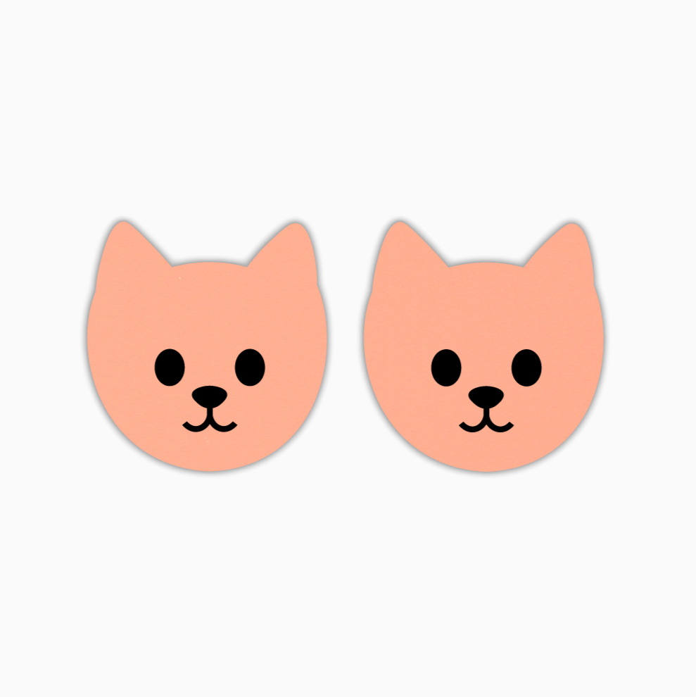 Cat Studs, Animal Acrylic Shape - earring findings for jewellery making