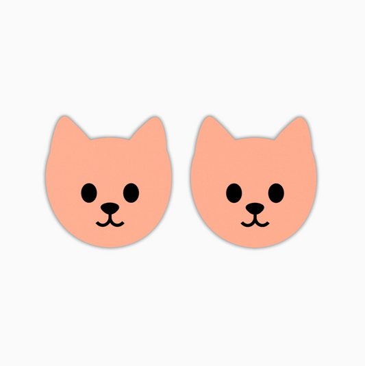 Cat Studs, Animal Acrylic Shape - earring findings for jewellery making