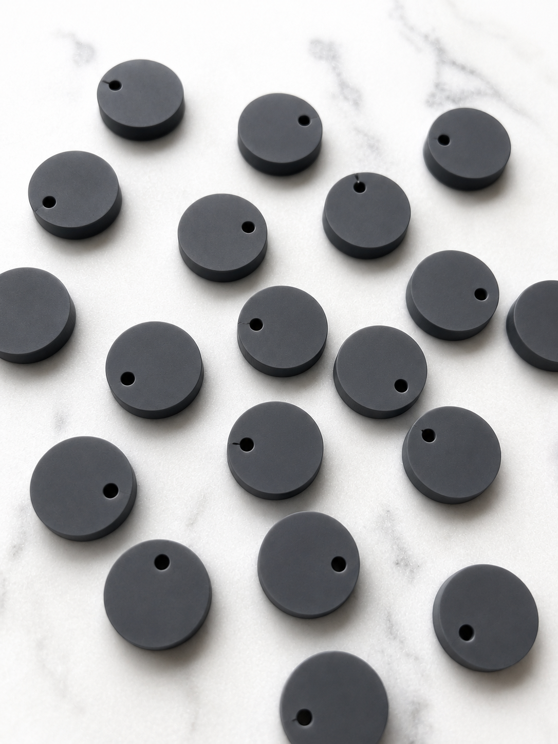 12.5mm or 15mm Charcoal Circle Toppers/Studs