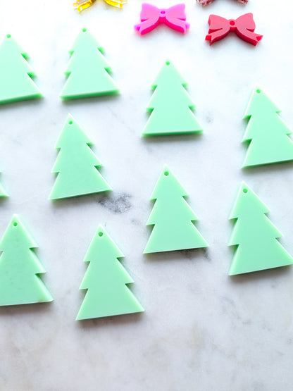 Pointed Traditional Tree - Christmas Acrylic Shape 1 pair (2pcs)