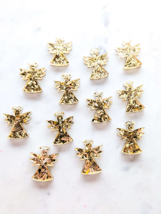 Angel, Christmas Acrylic Shape (22.5mm) - earring findings for jewellery making