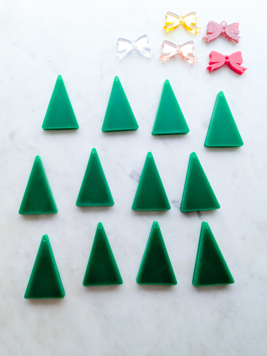 Pine Tree - Christmas Acrylic Shape 1 pair (2pcs)