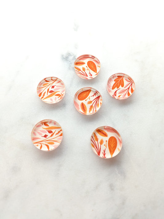 UV printed clear acrylic earring studs - 1.5cm circle, Australiana - jewellery making