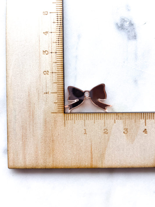25mm Rose Gold Mirror Bows