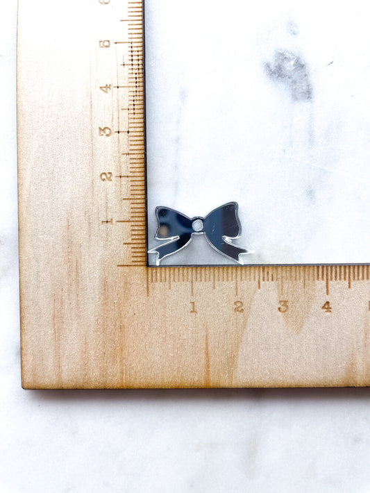 25mm Silver Mirror Bows