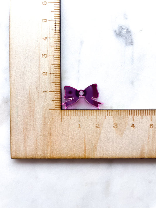 25mm Bright Pink Mirror Bows