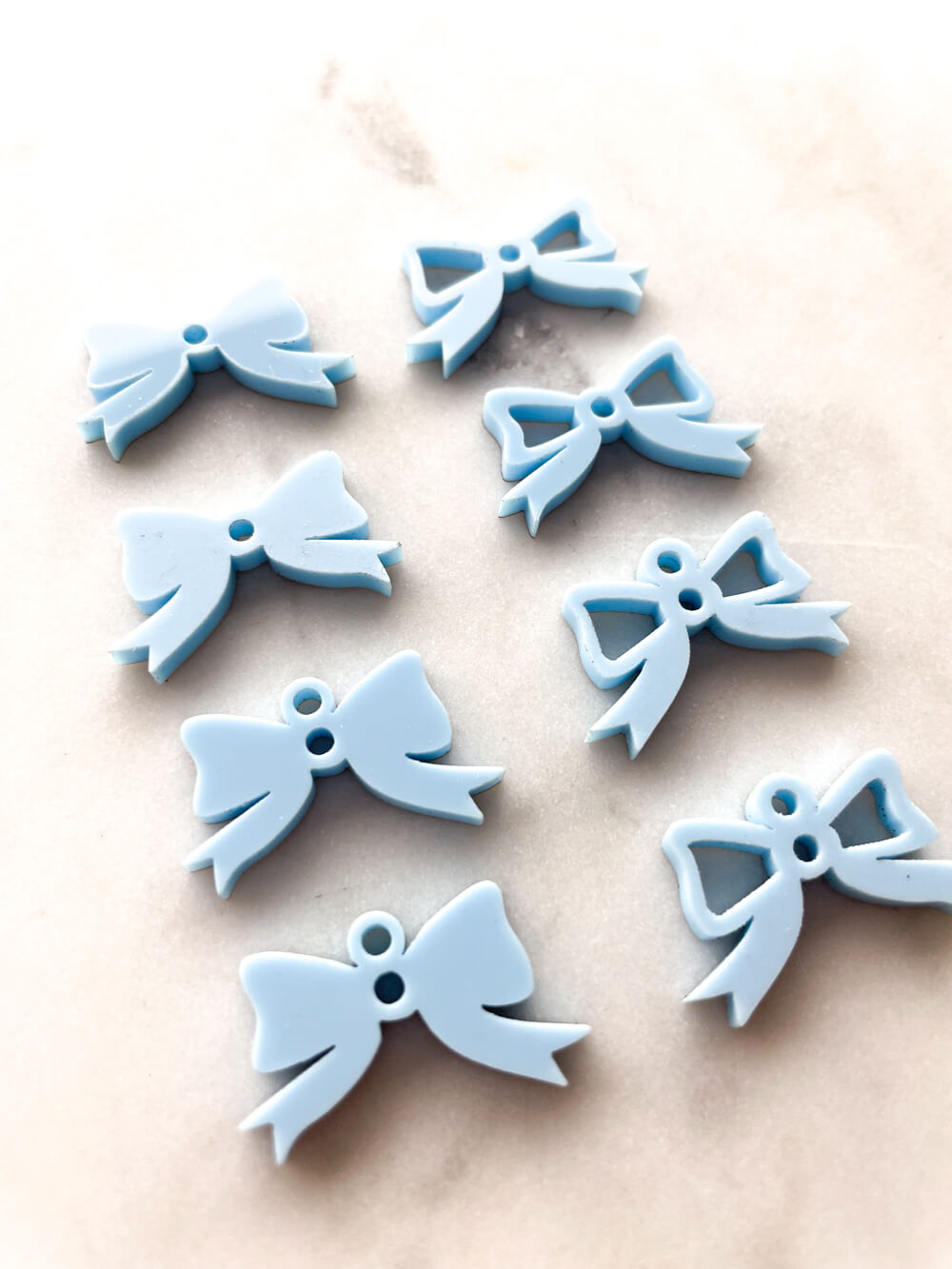 25mm Pastel Blue Bows