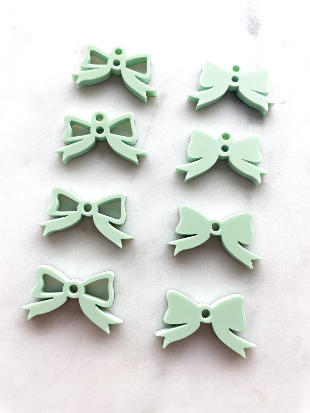25mm Mint Bows