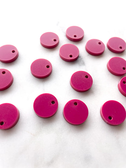 12.5mm or 15mm Raspberry Circle Toppers/Studs