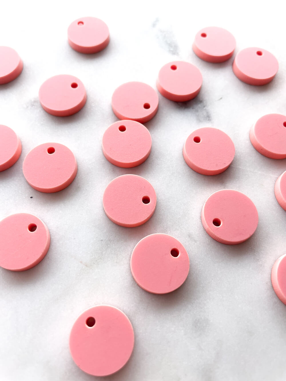 12.5mm or 15mm Peach Circle Toppers/Studs