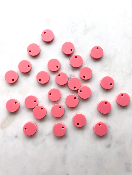 12.5mm or 15mm Salmon Circle Toppers/Studs - Various pack sizes