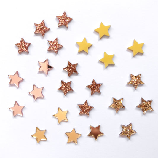 Christmas Mixed Pack - 15mm Pointy Star Studs