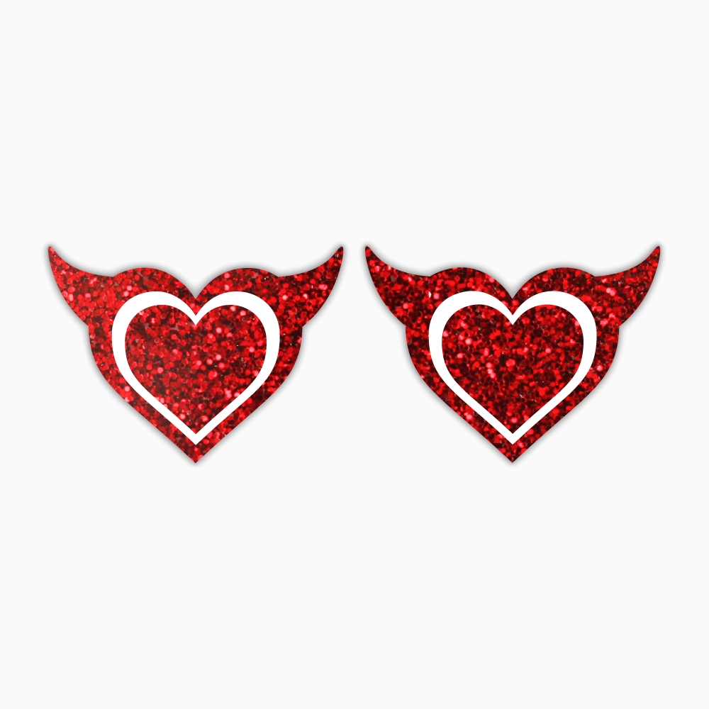 Devil Heart, Halloween Acrylic Shape - earring findings for jewellery making