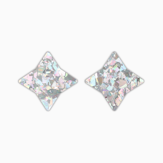 Diamond Star, Basic Acrylic Shape - earring findings for jewellery making