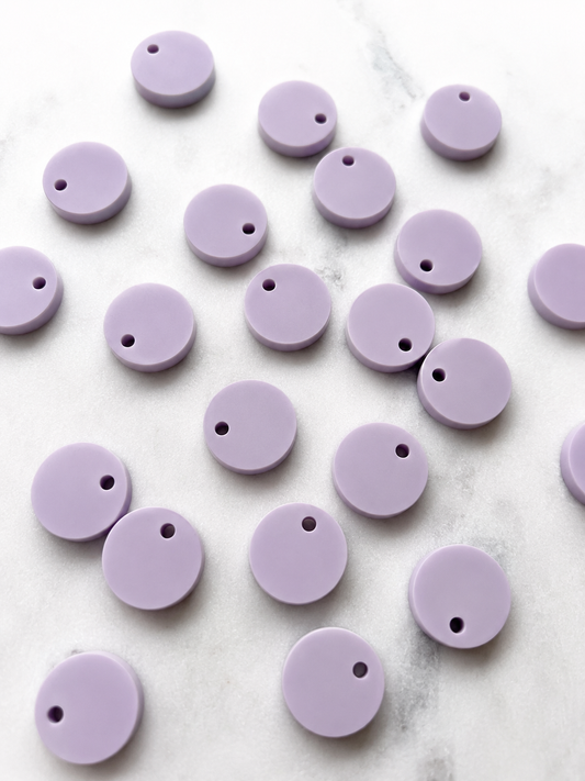 12.5mm or 15mm Dusty Violet Circle Toppers/Studs