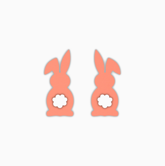 Easter Bunny, Easter Acrylic Shape - earring findings for jewellery making