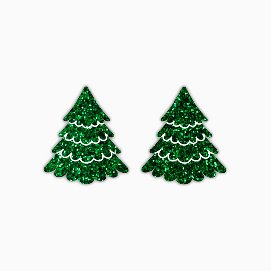 Engraved Three Tier Tree, Christmas Acrylic Shape - earring findings for jewellery making
