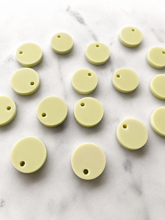12.5mm or 15mm Eucalyptus Circle Toppers/Studs
