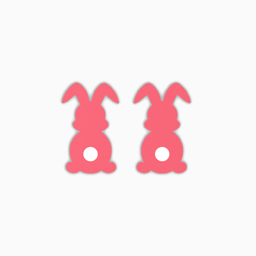 Floppy Ear Bunny, Easter Acrylic Shape - earring findings for jewellery making