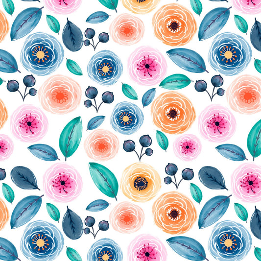 Pattern for printing on leather, acrylic, wood or cork for earring blanks or earring supplies in pattern style - Pattern -  Floral Garden - 01
