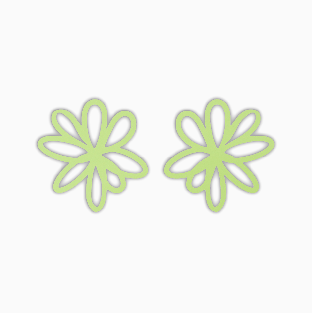 Flower Skeleton Dangle, Acrylic Shape - earring findings for jewellery making
