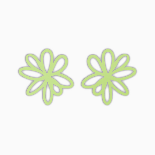 Flower Skeleton Dangle, Acrylic Shape - earring findings for jewellery making