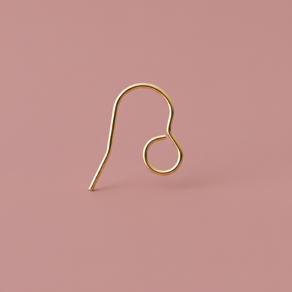 18mm Gold All In One Hook Earrings - Stainless Steel (304) - 20 Pieces